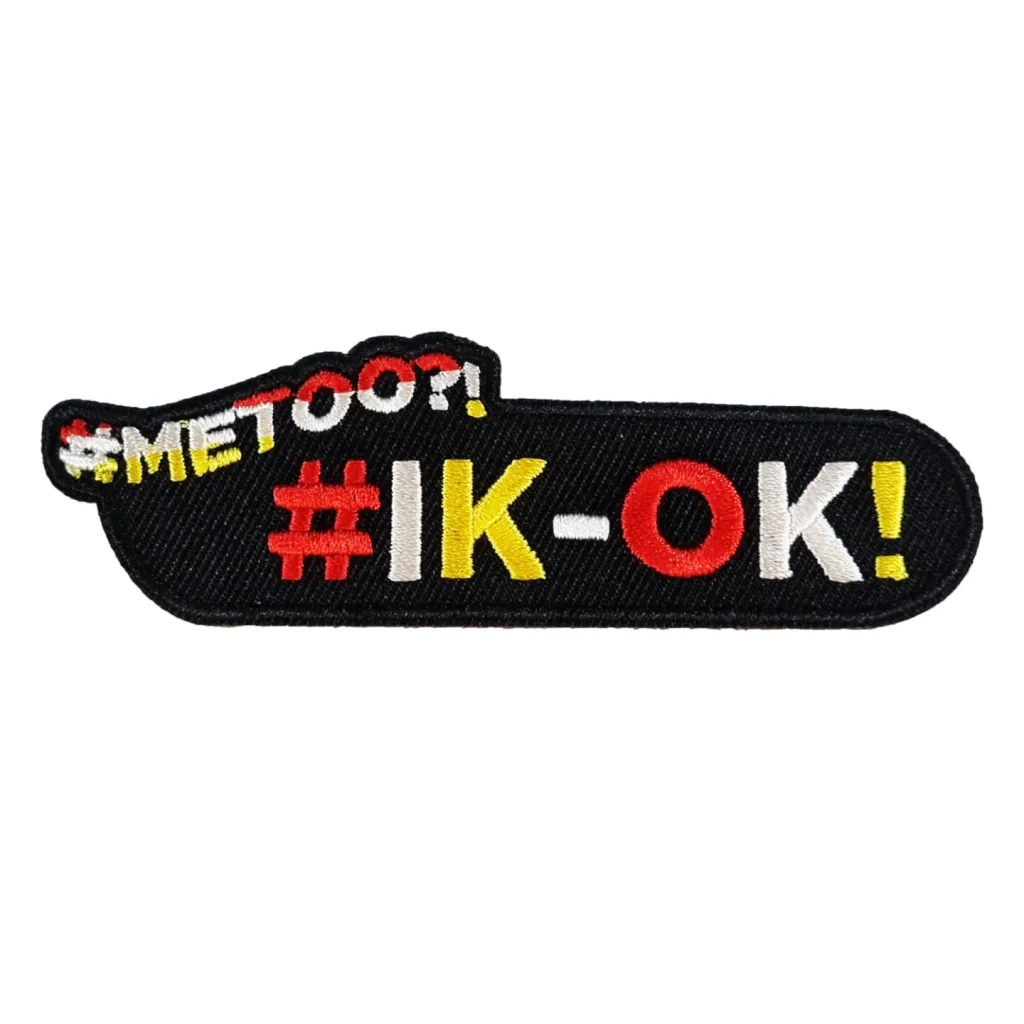 Oeteldonk embleem Ik ok strijkembleem Carnaval motto embleem Ik ok