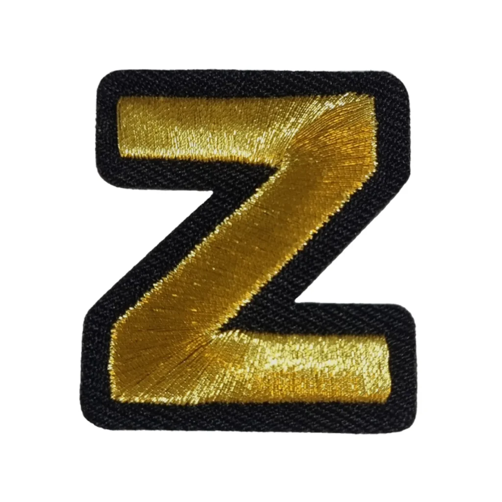 Oeteldonk embleem Gouden Letter Z Strijkembleem carnaval Oeteldonk Gouden Letter Z