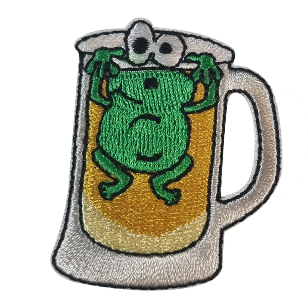 Oeteldonk embleem Oetel in m’n Bier strijkembleem carnaval Strijkembleem Oetel in m’n Bier Oeteldonk carnaval