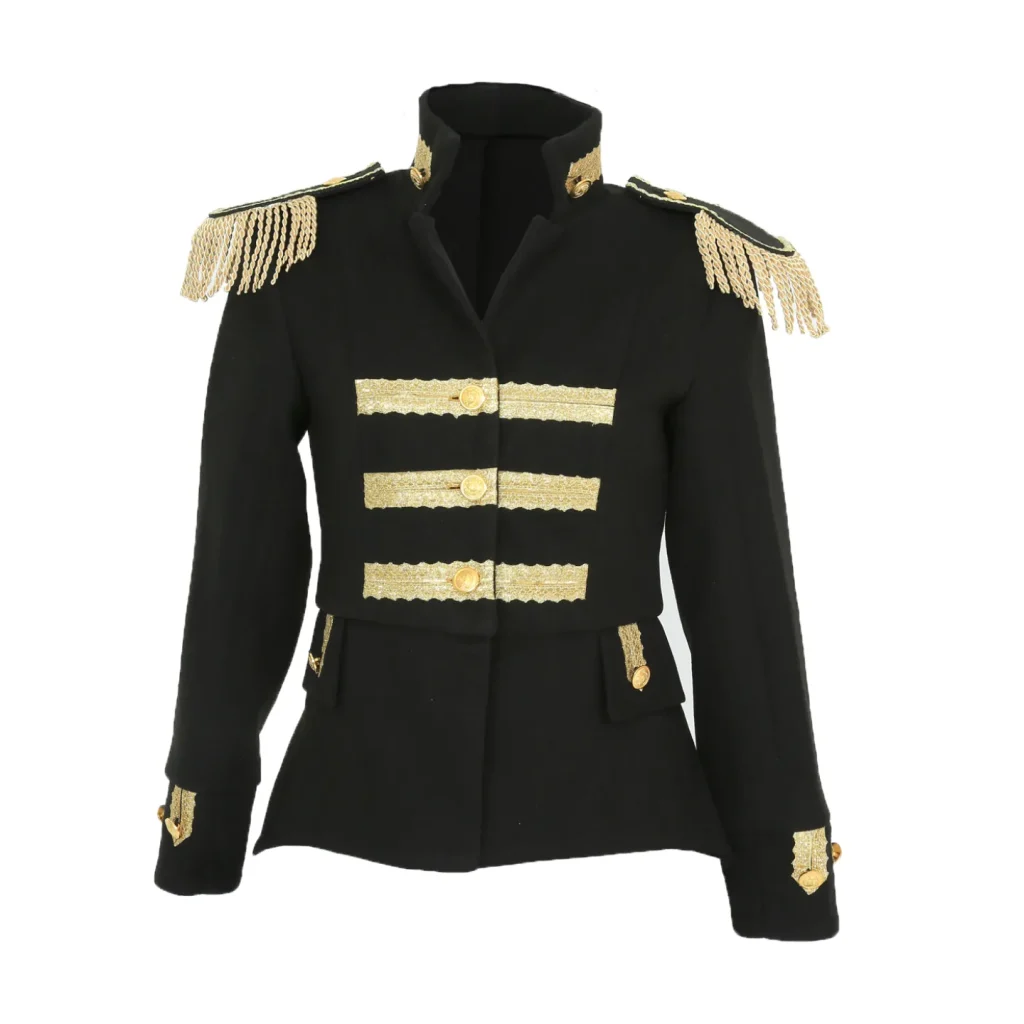 Carnavalsjas Dames Zwart Luxe Oeteldonk Luxe zwarte carnavalsjas dames met gouden details