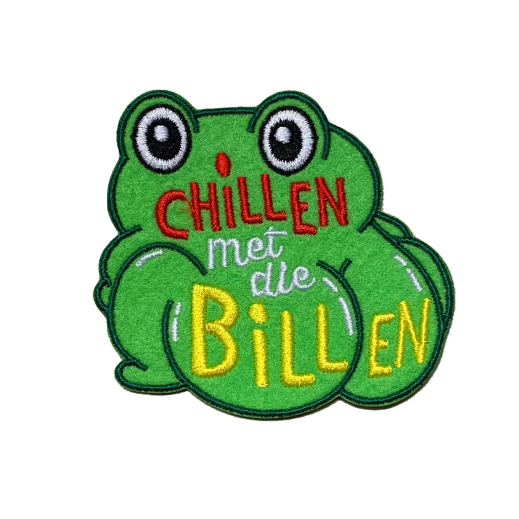Oeteldonk embleem Chillen met die Billen strijkembleem carnaval Strijkembleem Chillen met die Billen Oeteldonk carnaval