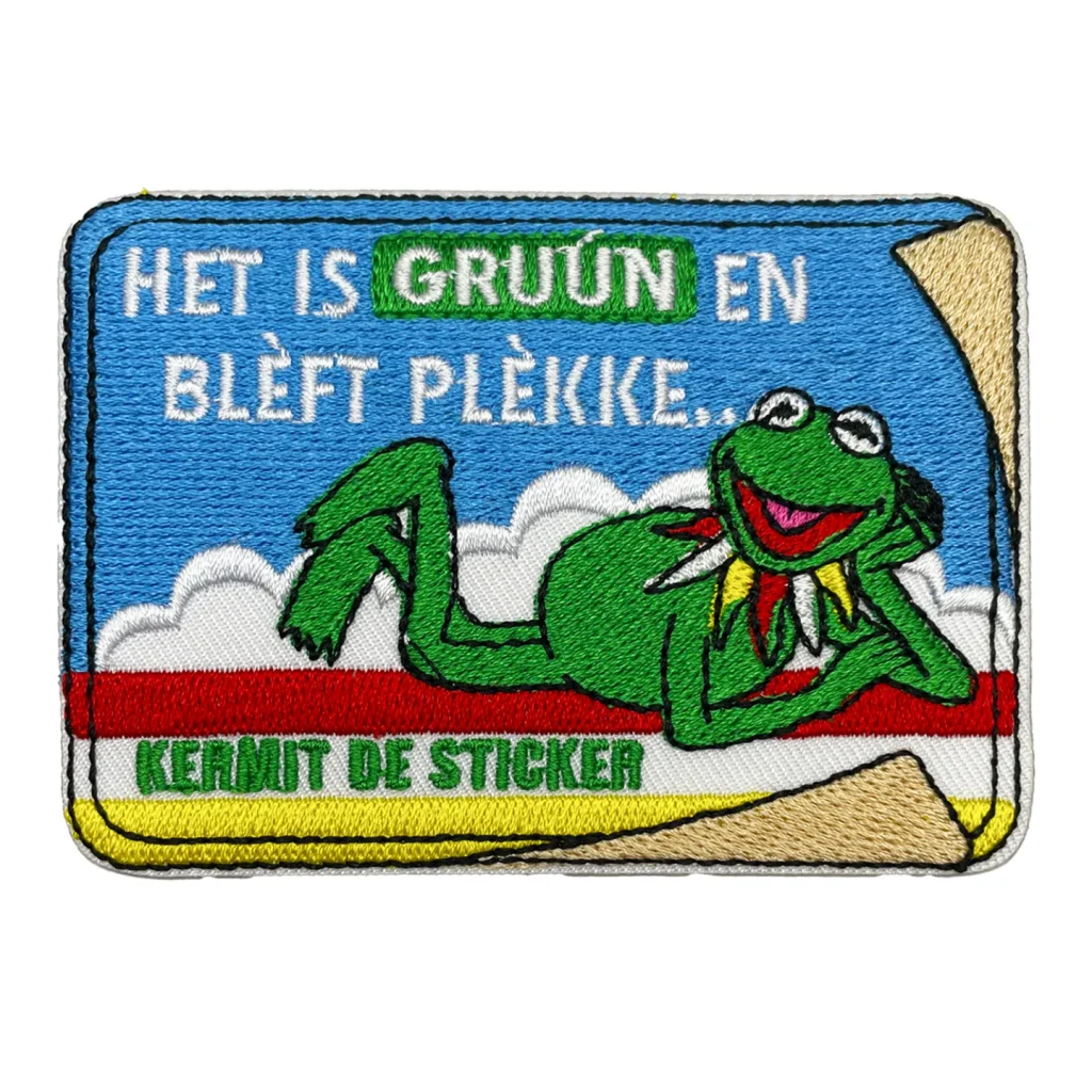 Oeteldonk embleem Kermit de Sticker strijkembleem Carnaval embleem Oeteldonk kikker Kermit