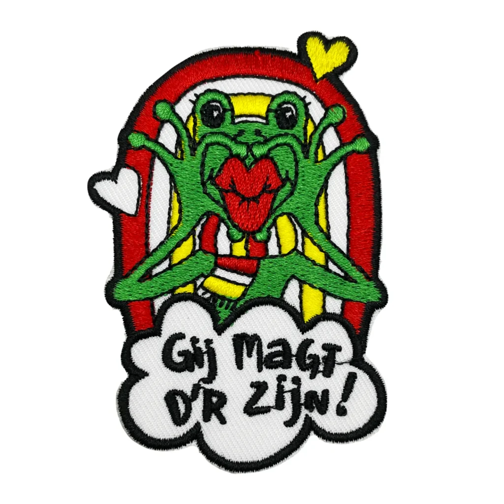 Oeteldonk embleem Gij mag d’r zijn strijkembleem Carnaval motto embleem Gij mag d’r zijn