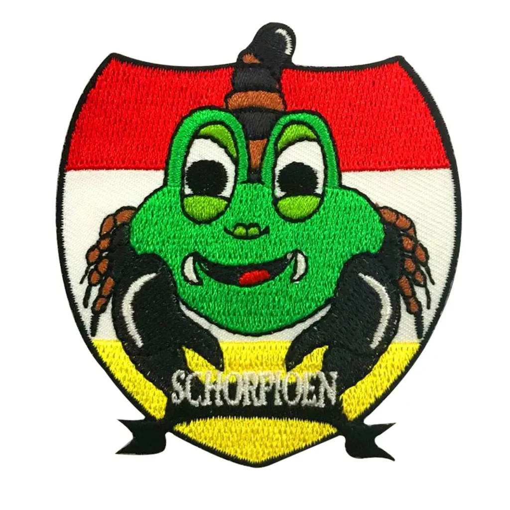 Oeteldonk embleem Sterrenbeeld Schorpioen Strijkembleem carnaval Oeteldonk Schorpioen