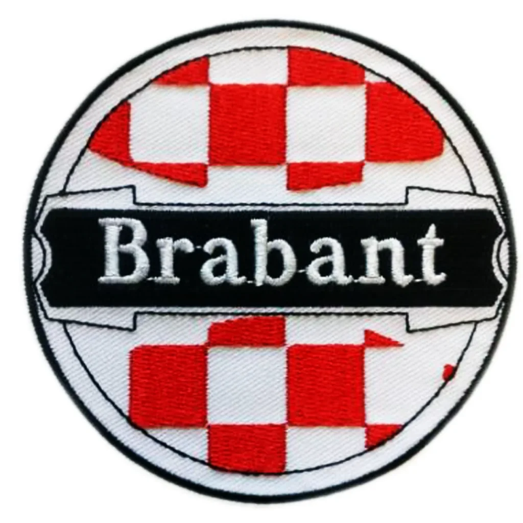 Oeteldonk embleem Brabant rood wit Strijkembleem carnaval Oeteldonk Brabant