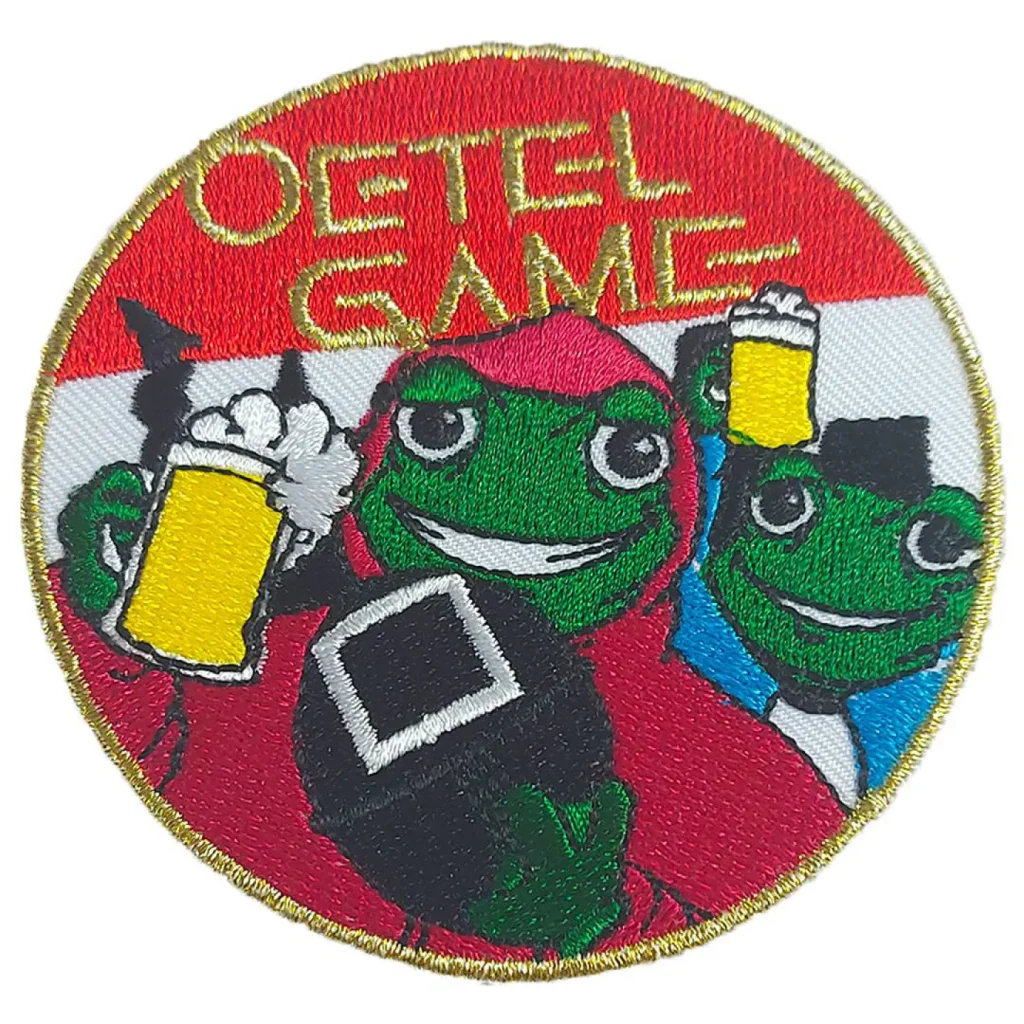 Oeteldonk embleem Oetel Game | strijkembleem carnaval carnavalsembleem Oetel Game rood wit geel