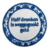 Oeteldonk embleem Tegeltje Half dronken strijkembleem Carnavalsembleem Tegeltje Half dronken Oeteldonk