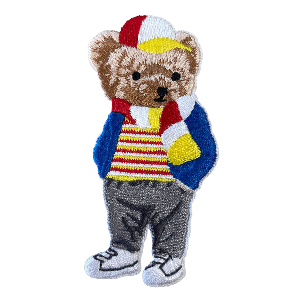 Oeteldonk embleem Beertje | strijkembleem carnaval carnavalsembleem beertje rood wit geel Oeteldonk