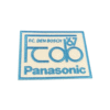 FC Den Bosch old skool embleem Panasonic blauw wit FCDB embleem nostalgisch old skool design